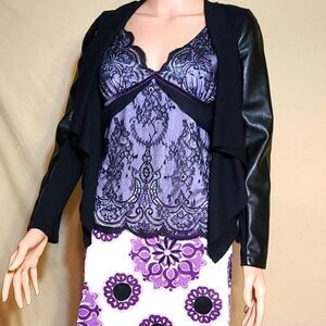 Moda international lavender velvet strapless blous